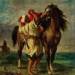 A Moroccan Saddling a Horse
